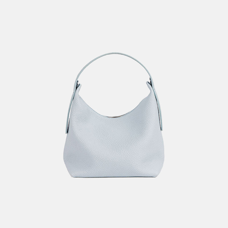Women’s Minimalist Leather Hobo Bag with Crossbody Strap image 6