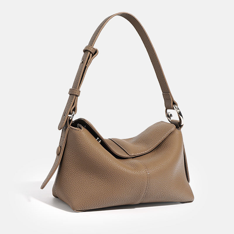 Women’s Minimalist Leather Magnetic Closure Pillow Baguette Bag image 8