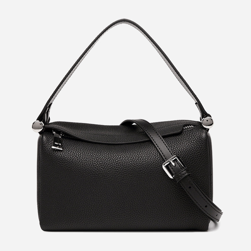 Women’s Minimalist Leather Pillow-Shaped Crossbody Shoulder Bag image 7