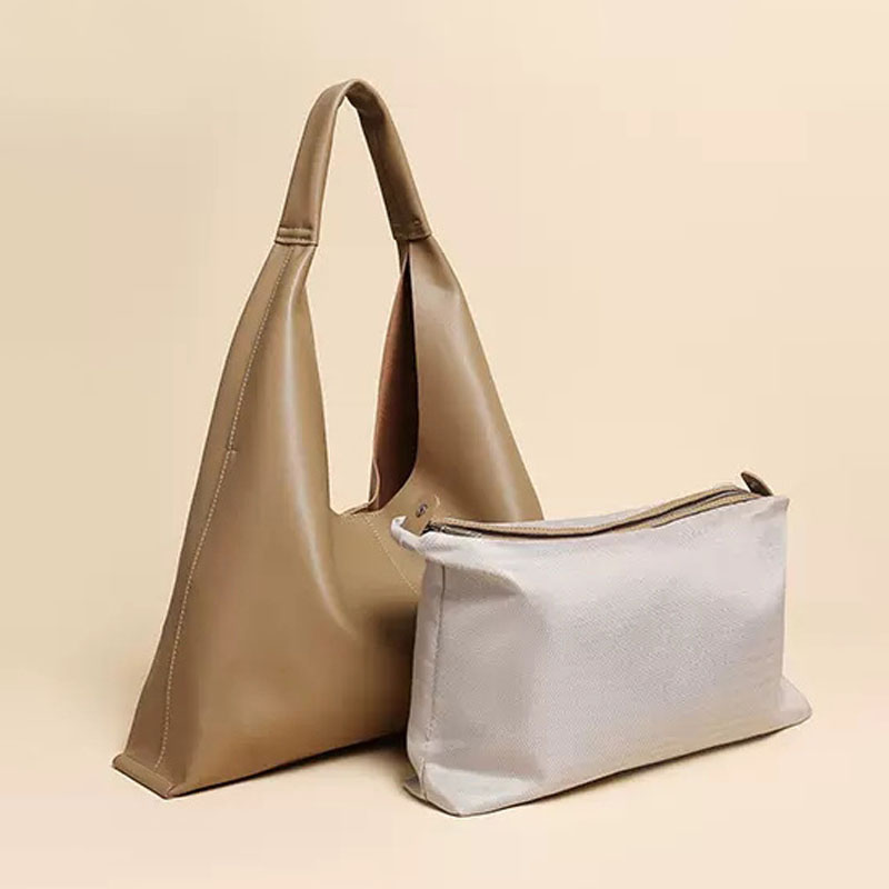Women’s Minimalist Leather Single Shoulder Hobo Bag image 3