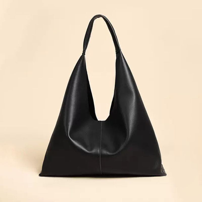 Women’s Minimalist Leather Single Shoulder Hobo Bag image 6