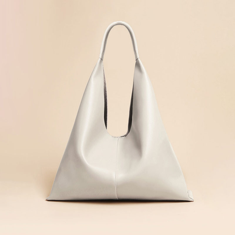 Women’s Minimalist Leather Single Shoulder Hobo Bag image 7