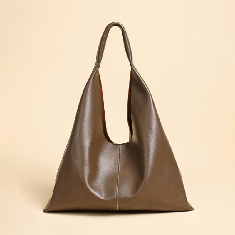 Women’s Minimalist Leather Single Shoulder Hobo Bag image 8