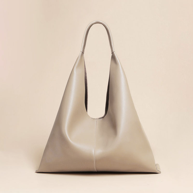 Women’s Minimalist Leather Single Shoulder Hobo Bag image 4