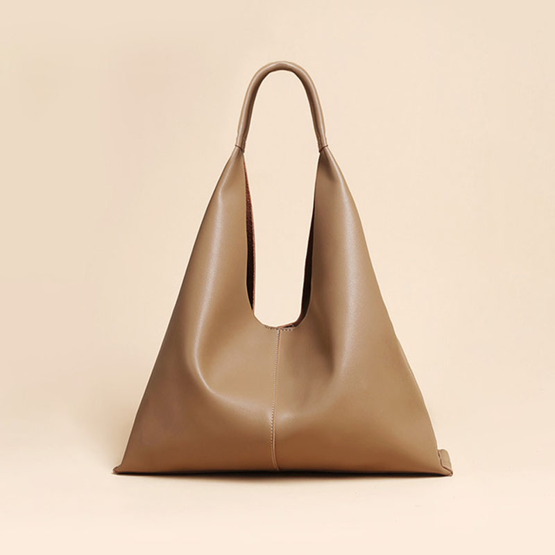 Women’s Minimalist Leather Single Shoulder Hobo Bag image 2