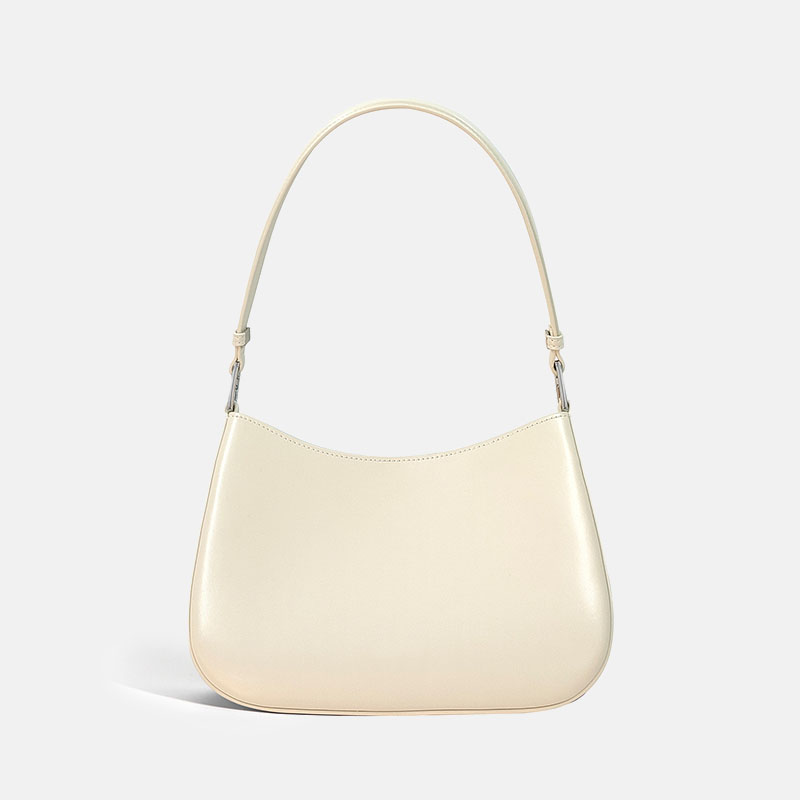 Women’s Minimalist Shoulder Baguette Bag In Genuine Leather image 3