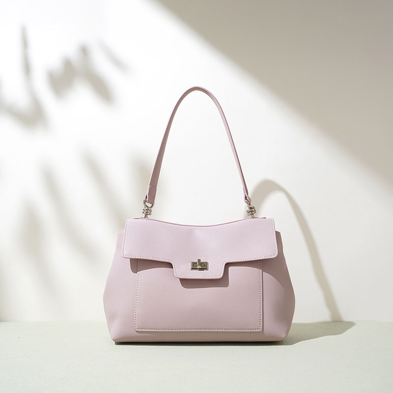 Women’s Minimalist Split Leather Baguette Bag In Silver Hardware image 2
