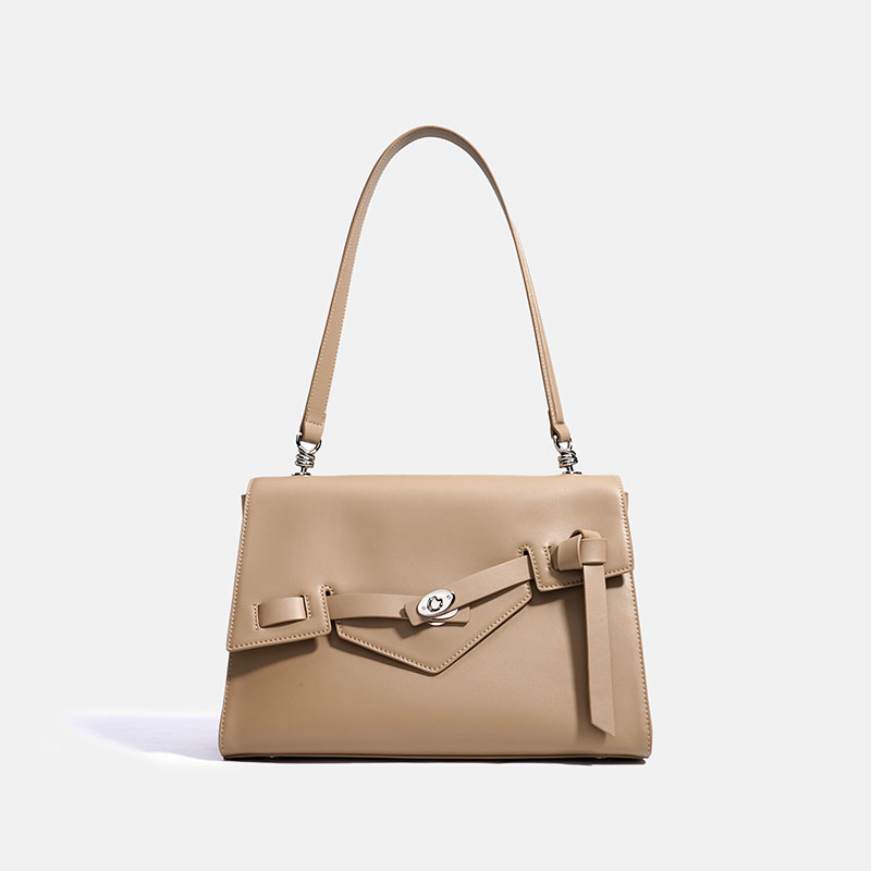 Women’s Minimalist Split Leather Shoulder Messenger Bag In Silver Hardware image 3