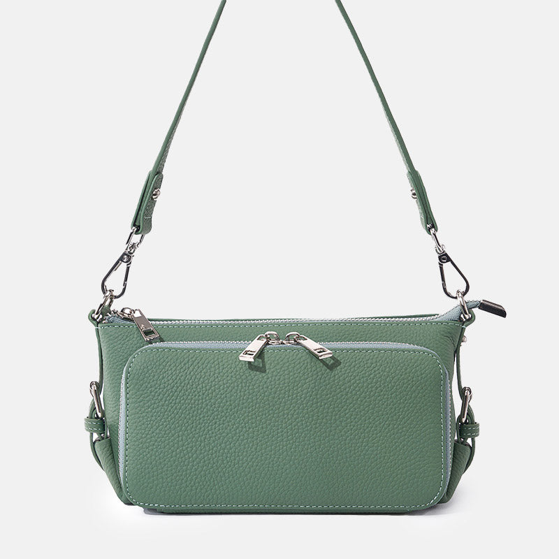 Women’s Minimalist Top-Grain Leather Crossbody Shoulder Bag image 9