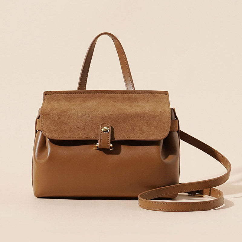 Women’s Minimalist Top Grain Leather & Suede Leather Crossbody Handbag image 3