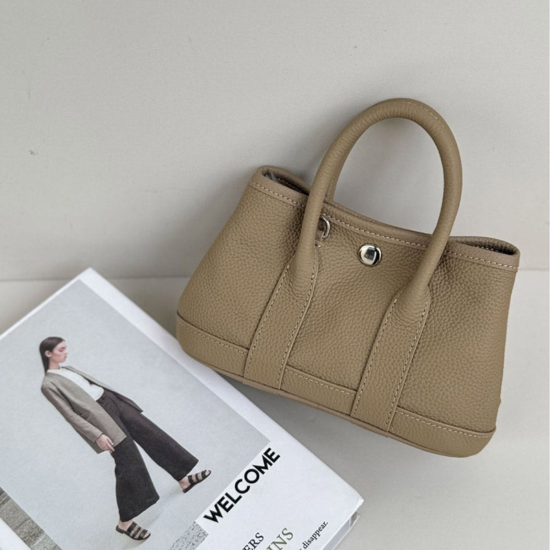 Women’s Minimalist Top-Grain Leather Tote Bag image 6