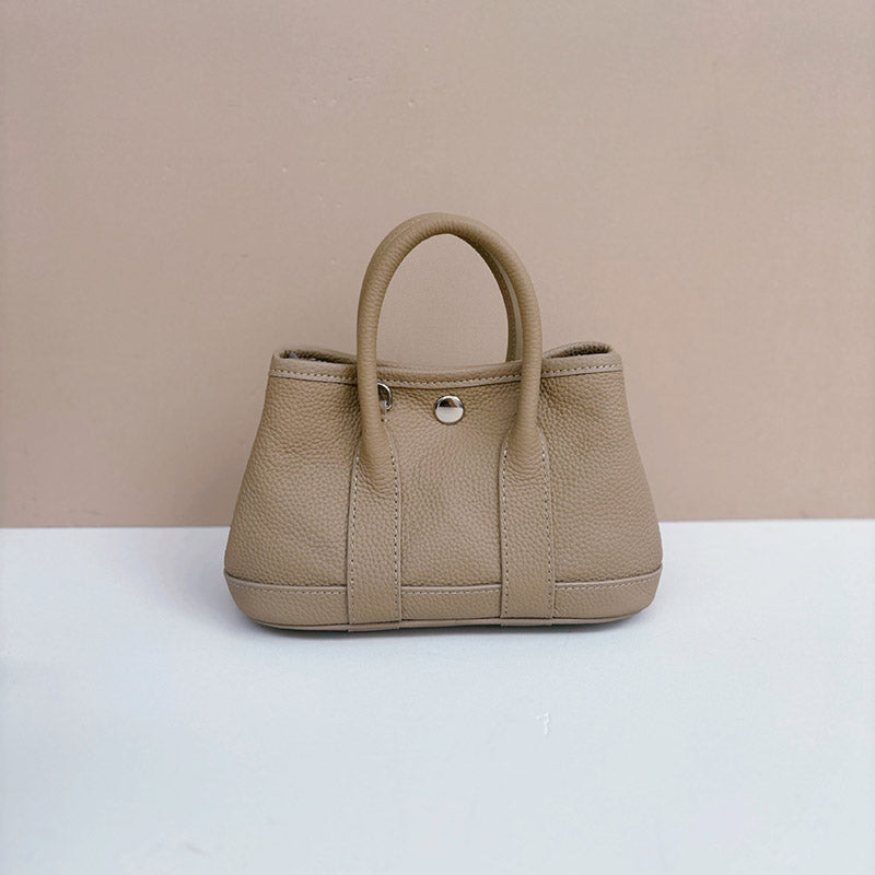 Women’s Minimalist Top-Grain Leather Tote Bag image 5