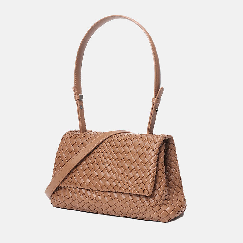 Women’s Minimalist Woven Flap Crossbody Shoulder Bags image 3