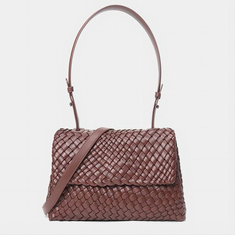 Women’s Minimalist Woven Flap Crossbody Shoulder Bags image 5