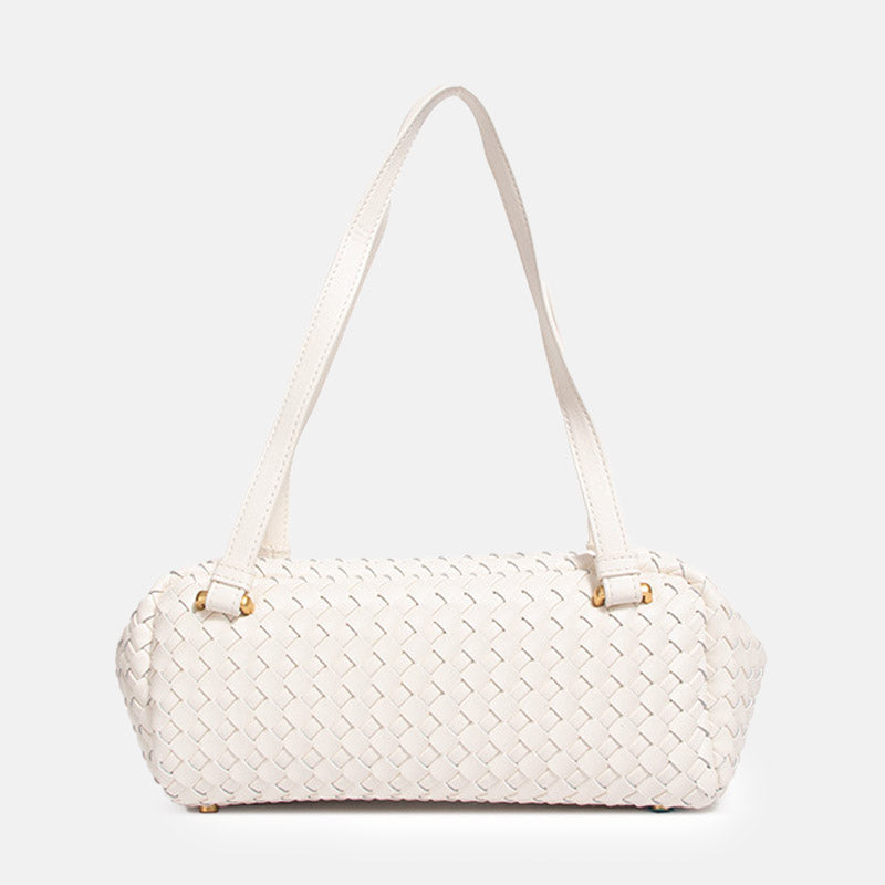 Women’s Minimalist Woven Genuine Leather Shoulder Bag image 5