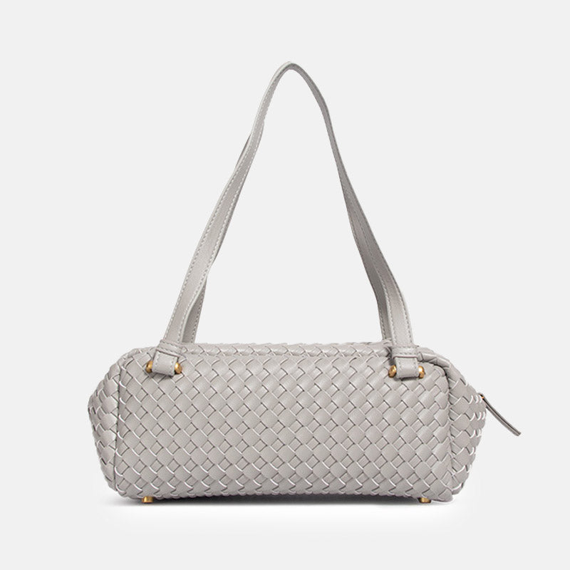 Women’s Minimalist Woven Genuine Leather Shoulder Bag image 6