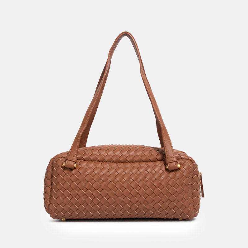 Women’s Minimalist Woven Genuine Leather Shoulder Bag image 10