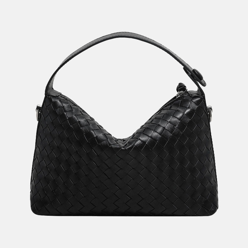 Women’s Minimalist Woven Leather Chain Handbag image