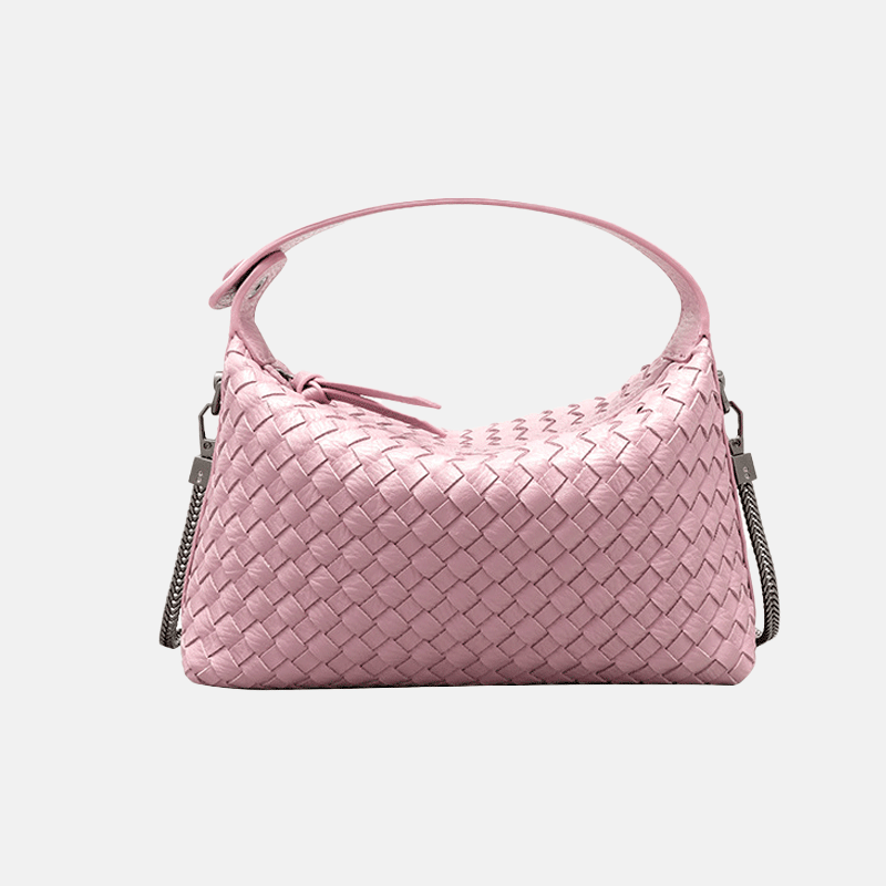 Women’s Minimalist Woven Leather Chain Handbag image 8