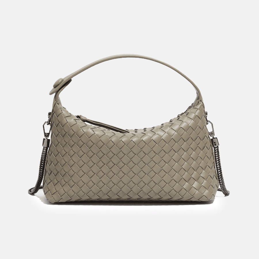 Women’s Minimalist Woven Leather Chain Handbag image 10