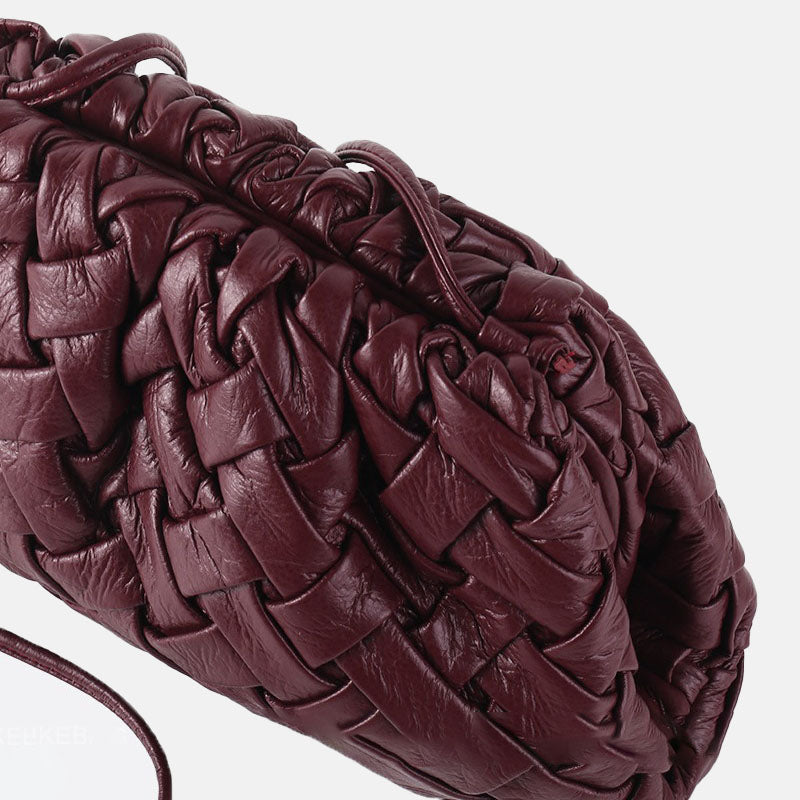 Women’s Minimalist Woven Pleated Cloud Shaped Crossbody Shoulder Clutch Bag image 2