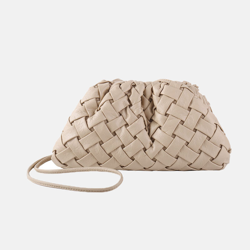 Women’s Minimalist Woven Pleated Cloud Shaped Crossbody Shoulder Clutch Bag image 8