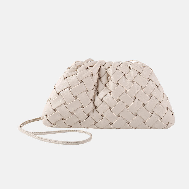 Women’s Minimalist Woven Pleated Cloud Shaped Crossbody Shoulder Clutch Bag image 9