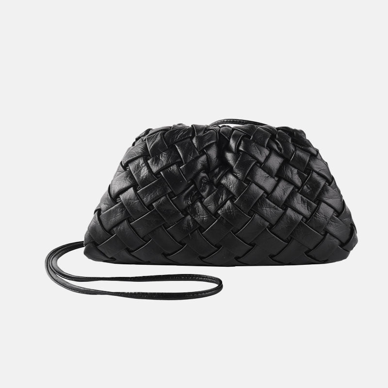 Women’s Minimalist Woven Pleated Cloud Shaped Crossbody Shoulder Clutch Bag image 6