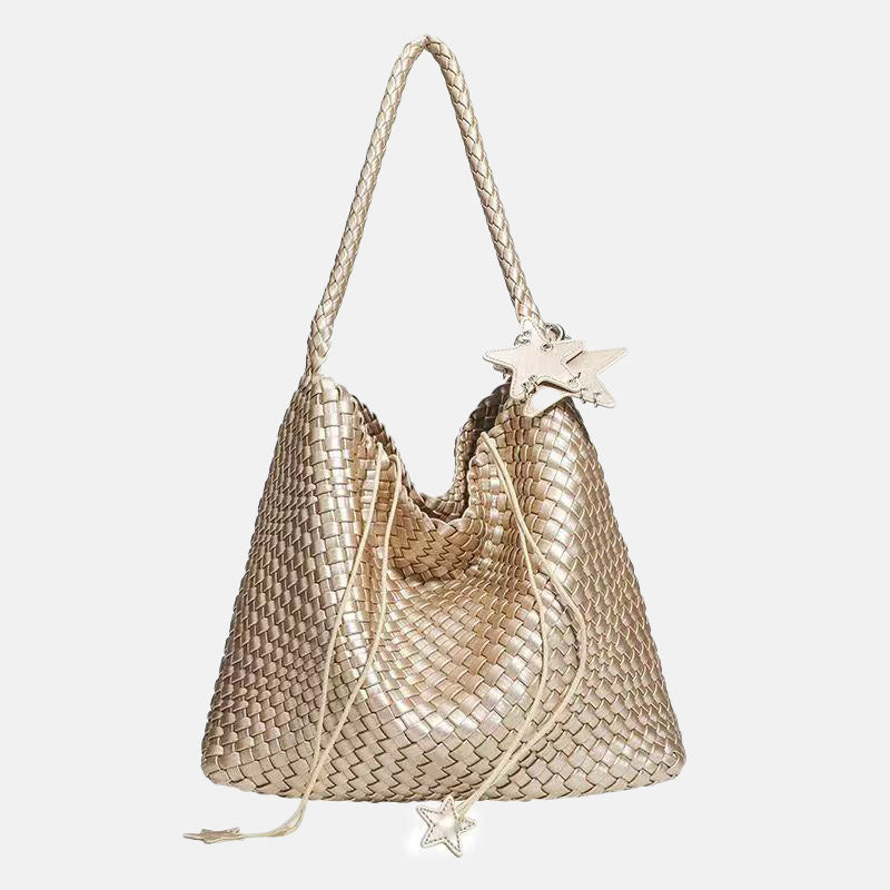 Women’s Minimalist Woven Shoulder Tote Bag image