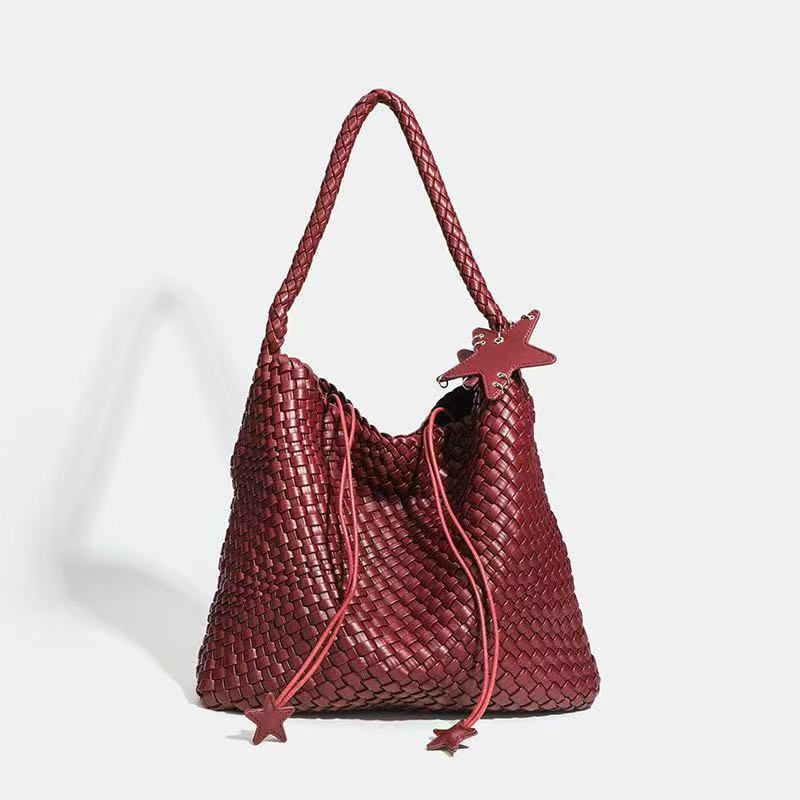 Women’s Minimalist Woven Shoulder Tote Bag image 3