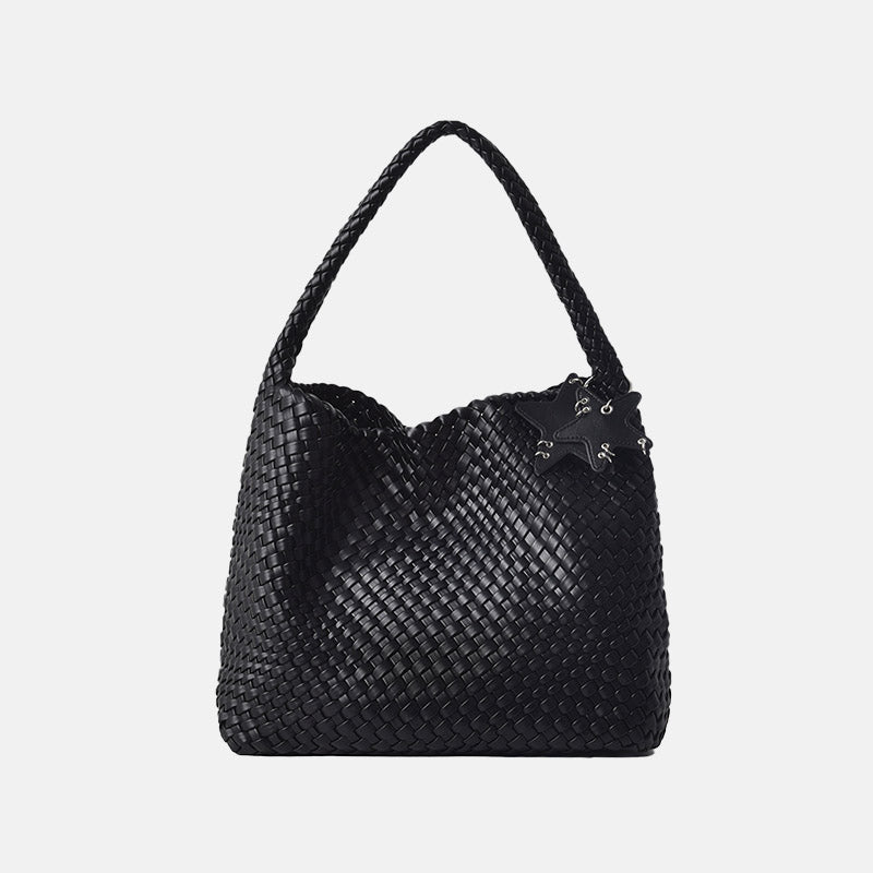 Women’s Minimalist Woven Shoulder Tote Bag image 6