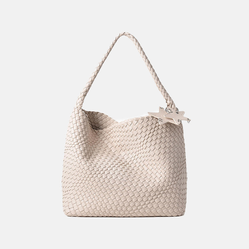 Women’s Minimalist Woven Shoulder Tote Bag image 7