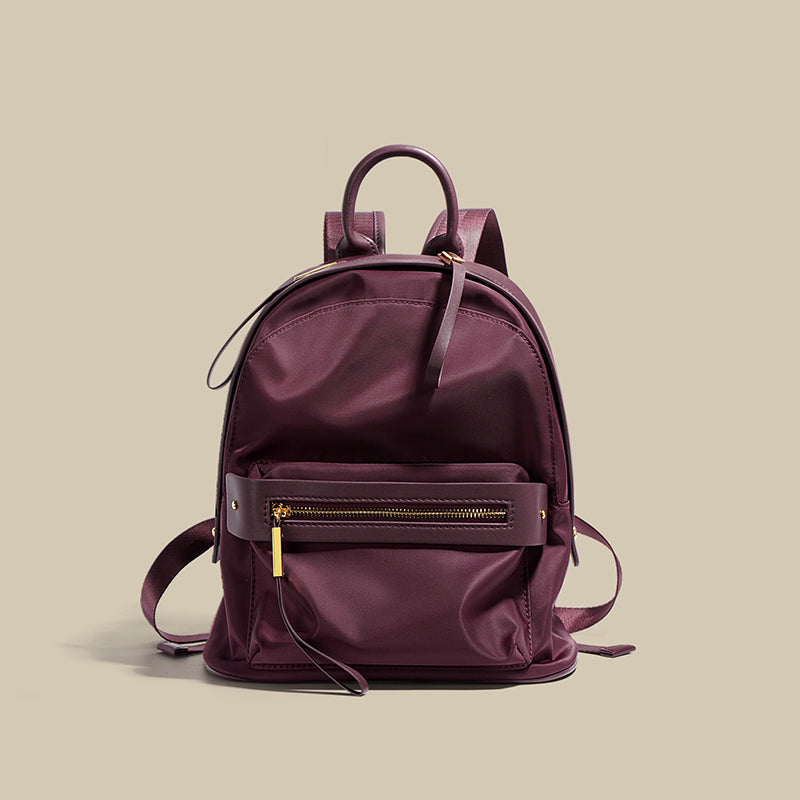 Women’s Nylon and Leather Backpack for Casual Travel image 3