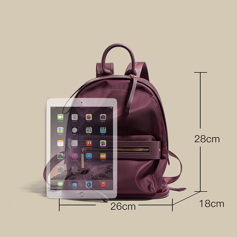 Women’s Nylon and Leather Backpack for Casual Travel image 5