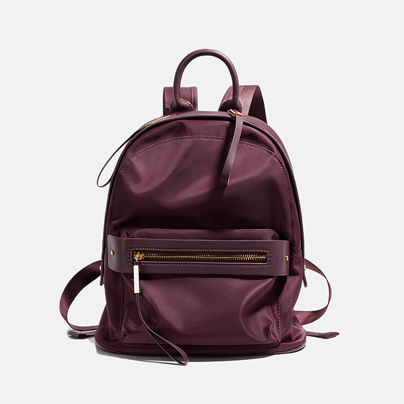 Women’s Nylon and Leather Backpack for Casual Travel image 6