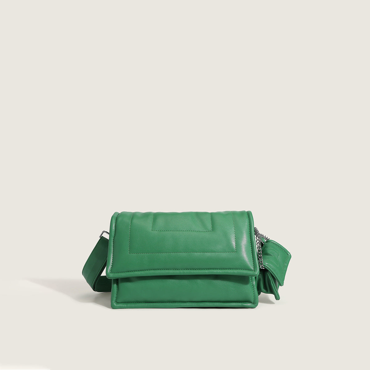 Women’s PU Crossbody Baguette Bags with Flap Cover image 2