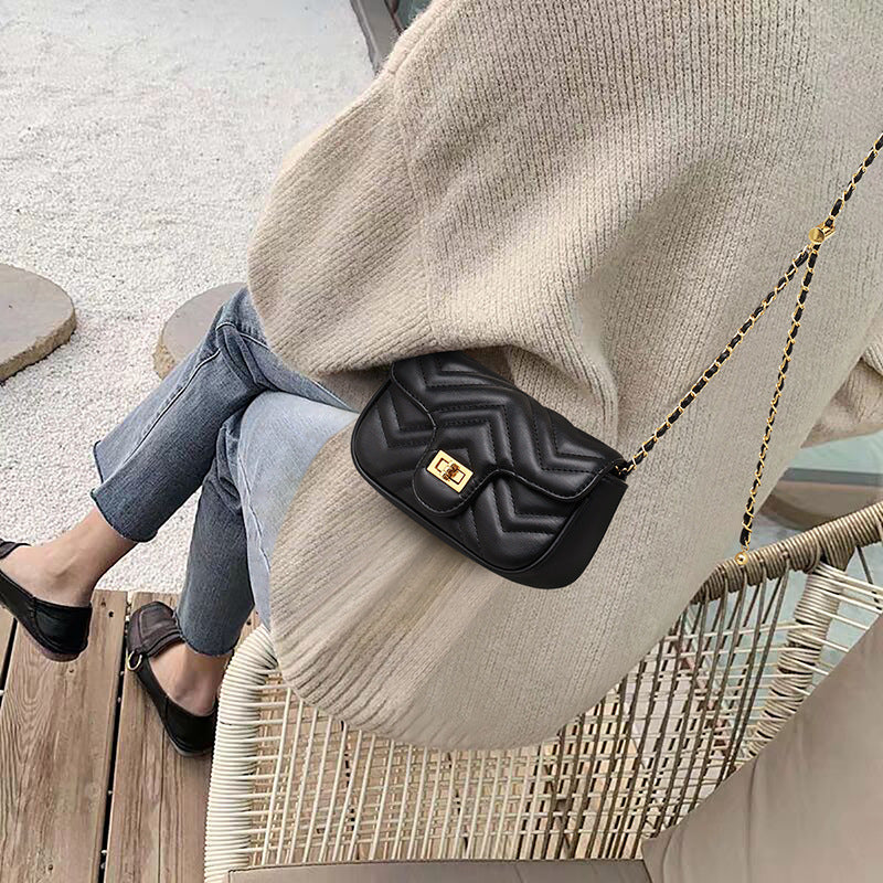 Women’s Quilted Flap Mini Crossbody Bags in Genuine Leather image 2