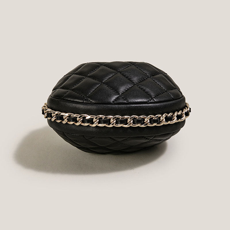 Women’s Quilted Genuine Leather Zipper Handbag In Vintage image 4