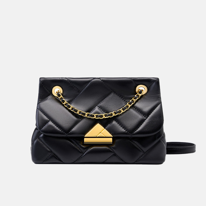Women’s Quilted Leather Chain Shoulder Bag image 8
