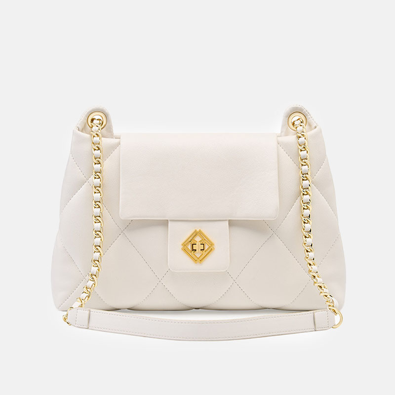 Women’s Quilted Leather Vintage Chain Shoulder Bag image