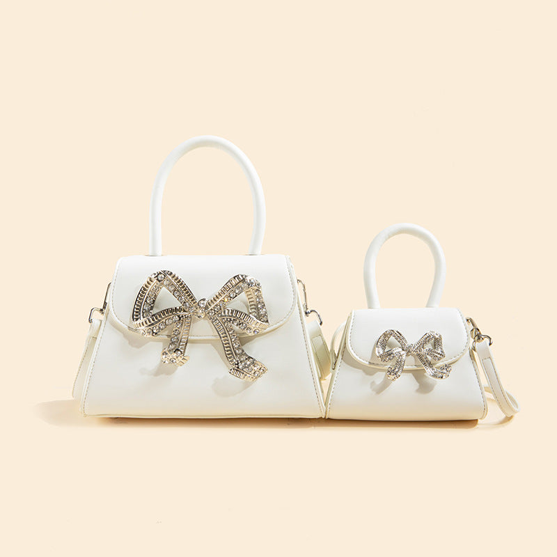 Women’s Rhinestone Bow Top Handle Bags with Shoulder Strap image 5