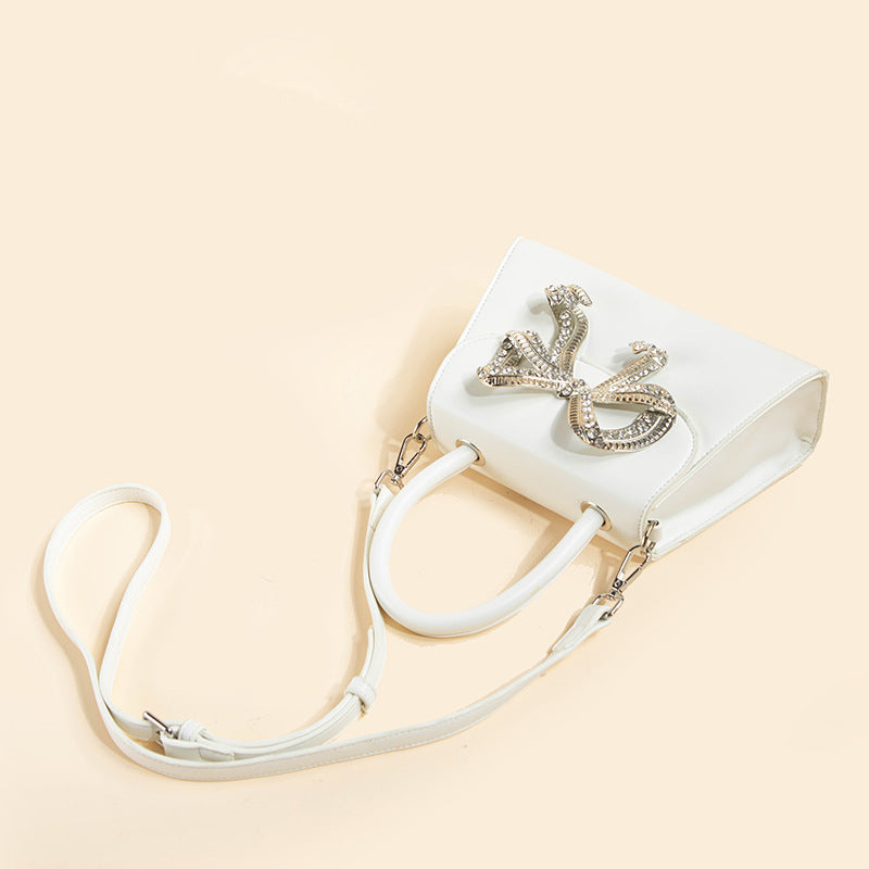 Women’s Rhinestone Bow Top Handle Bags with Shoulder Strap image 3