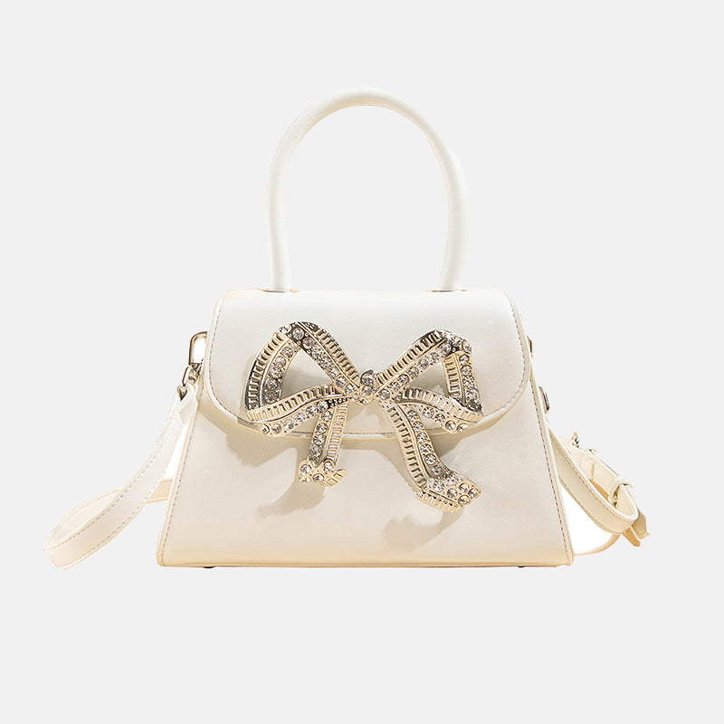Women’s Rhinestone Bow Top Handle Bags with Shoulder Strap image