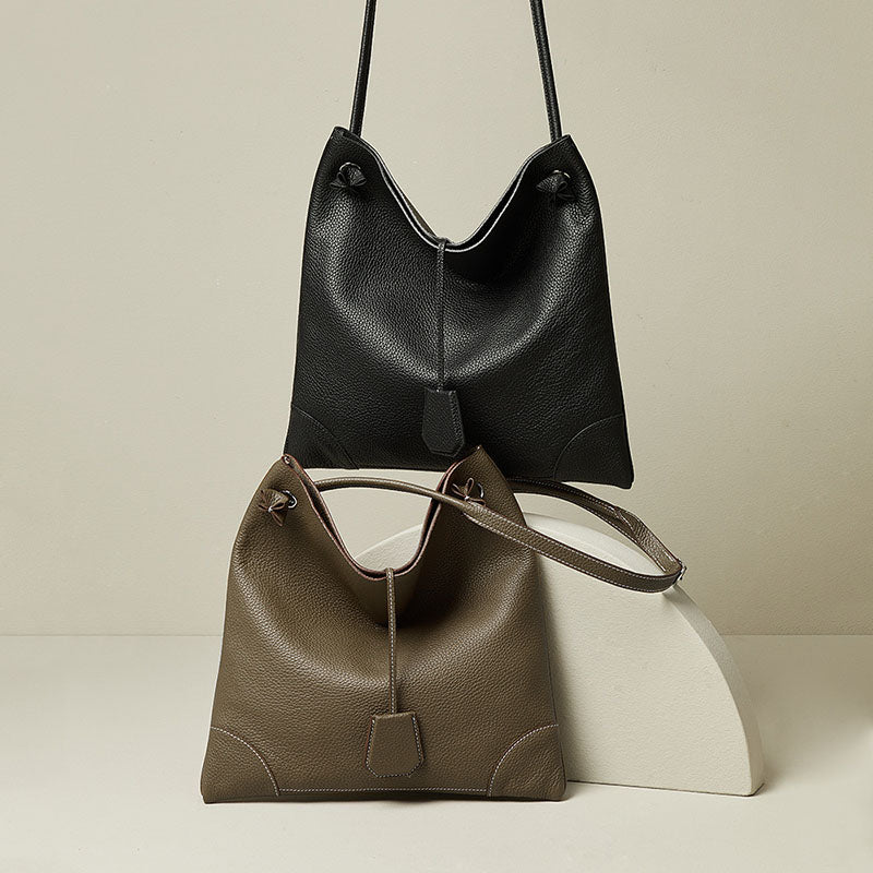 Women’s Shoulder Tote Bag In Genuine Leather image 6
