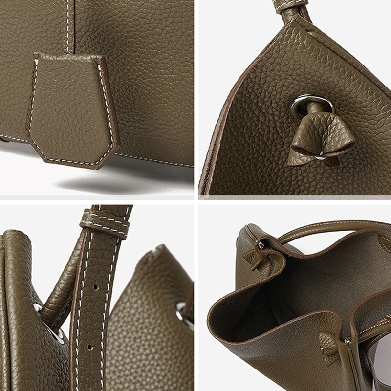 Women’s Shoulder Tote Bag In Genuine Leather image 4