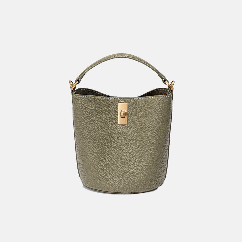Women’s Small Bucket Bags in Full Grain Leather image 2
