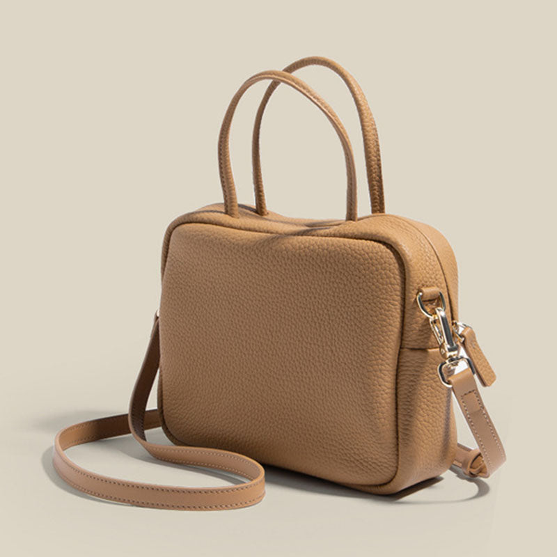 Women’s Small Genuine Leather Top Handle Crossbody Bag with Minimalist image 3