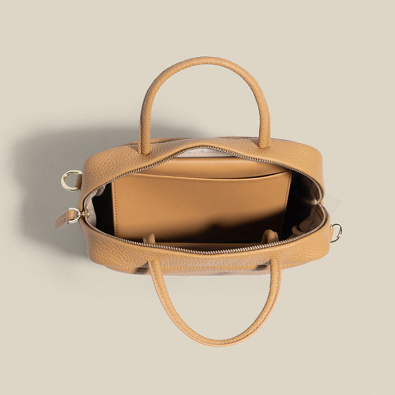 Women’s Small Genuine Leather Top Handle Crossbody Bag with Minimalist image 4