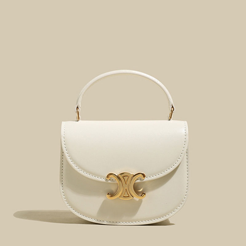 Women’s Small Leather Top Handle Saddle Bags with Shoulder Strap image 3