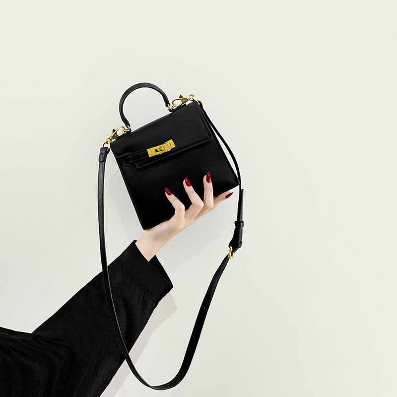 Women’s Small Polyester Shoulder Bag with Lock Buckle image 2